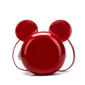 Mini mouse feminino, mini mouse bolsa para meninas orelhas grandes pvc