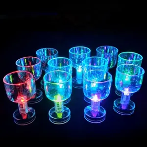China supplier delong Event &Party Supplies Use flashing led wine glass