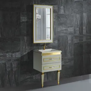 New Bathroom Products Stainless Vanity Unit Steel Bathroom Cabinet