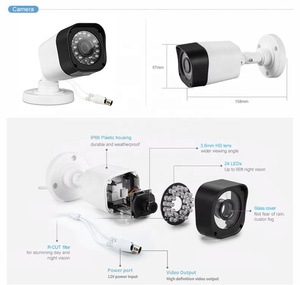 Zosi — caméra CCTV 4CH 720p HD, 4 pièces, en plastique, système de sécurité <span class=keywords><strong>filaire</strong></span> AHD, <span class=keywords><strong>kit</strong></span> DVR - Product Image 3