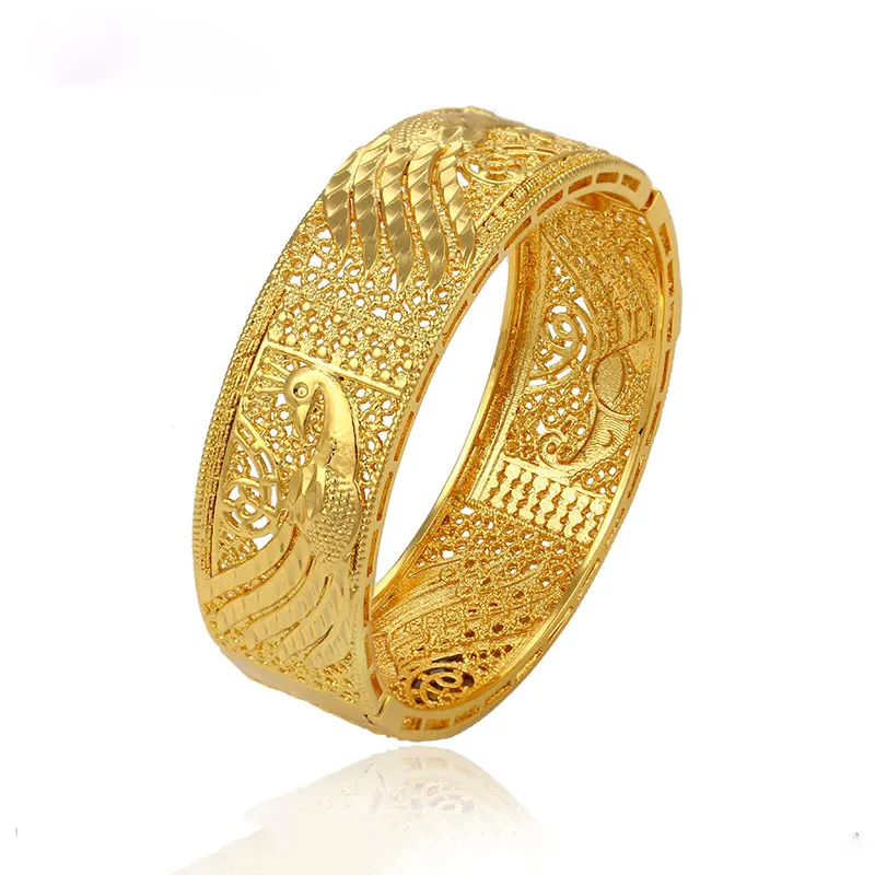 51349 xuping imitação de joias material latão dourado índia design casamento pulseira para mulheres