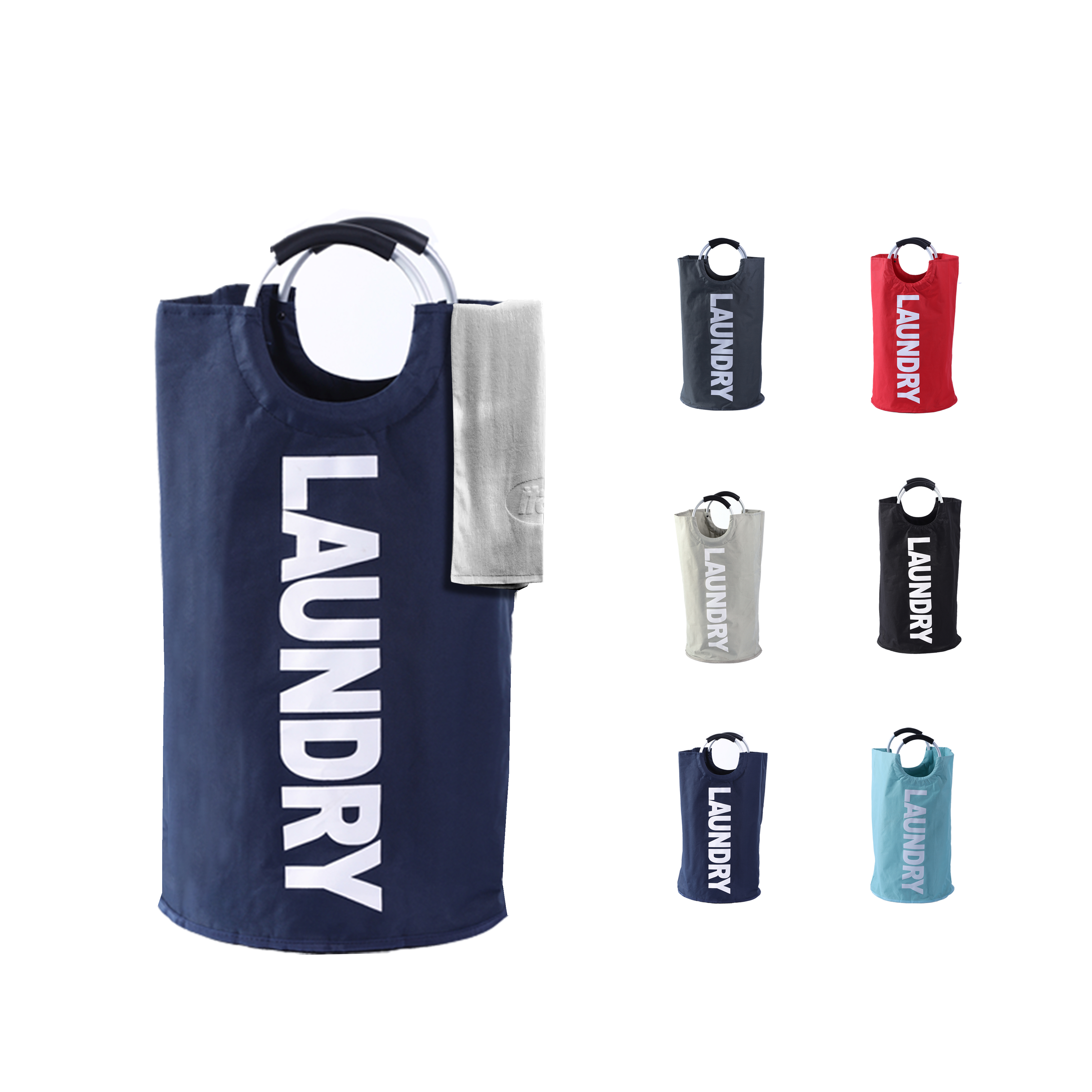 Современная очень большая корзина для грязной одежды для домашнего использования с мягкой ручкой