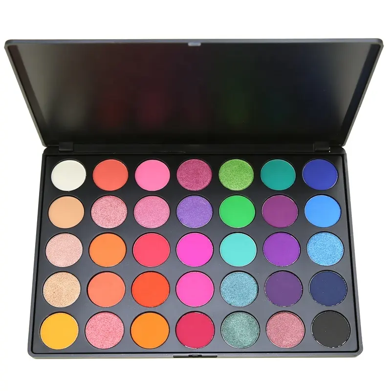 2021 Meest Populaire Multi Make-Up Gekleurde Hoge Kwaliteit Biologische Eyeshadow Palette,35 Kleur Magnetische Glitter Pallet Oogschaduw