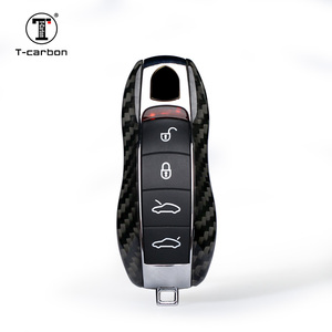 Housse de clé de voiture en Fiber de carbone T-carbon pour <span class=keywords><strong>porsche</strong></span> accessoires d'intérieur de voiture ventes d'usine - Product Image 2