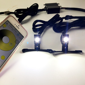 Faro LED para motocicleta, proyector estroboscópico láser para coche, luz led de conducción con ojo de ángulo COB. - Product Image 2