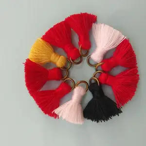 Vitiana — mini pompons en coton avec anneau en bronze, pour bijoux, 700 couleurs, 1.5cm, de haute qualité