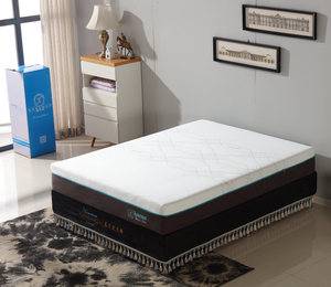 Fabricante de Colchones al por Mayor de China, Colchón de Espuma Viscoelástica de Gel Azul de Látex Enrollable para un Mejor Sueño, Empacado Comprimido en Caja - Product Image 2