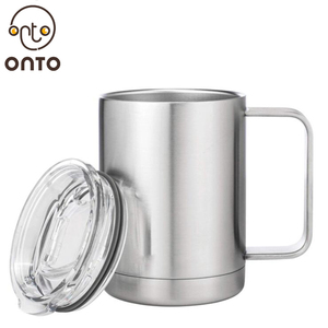 <span class=keywords><strong>Double</strong></span> Paroi Gobelet Avec Couvercle <span class=keywords><strong>Tasse</strong></span> à Vin En Acier Inoxydable, <span class=keywords><strong>Tasse</strong></span> À Café Isolée Avec Poignée Et Couvercle - Product Image 5