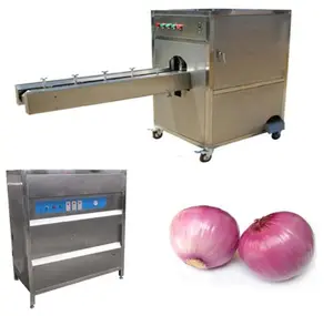 Small automatic onion root cutting top and tail cutting machine /onion air peeling machine onion skin peeler processing