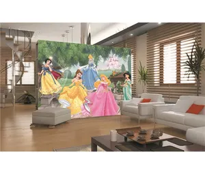 Children style mural lovely princess decal non woven wallpaper