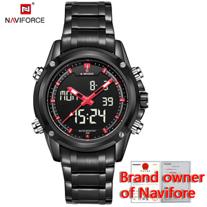 Naviforce 9050 impermeable de cuarzo de acero digital <span class=keywords><strong>Relojes</strong></span> hombres oficial tienda propietario de la marca de Naviforce reloj - Product Image 2