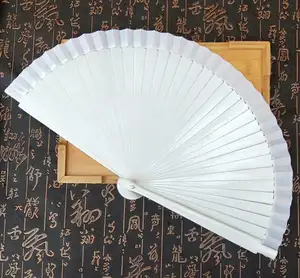 <span class=keywords><strong>Abanico</strong></span> de madera <span class=keywords><strong>español</strong></span> decorativo para boda, blanco, abanicos de mano de madera blanca para mujer - Product Image 1