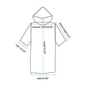 Robe de bain en microfibre à séchage rapide avec motif personnalisé, serviette à capuche, poncho jetable pour les plongeurs et les surfeurs, taille unique - Product Image 6