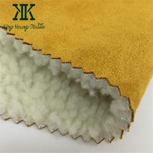 Vải da lộn ngoại quan với Sherpa/Warp dệt kim da lộn ngoại quan vải lông cừu sang trọng/Sherpa bọt ngoại quan vải - Product Image 4