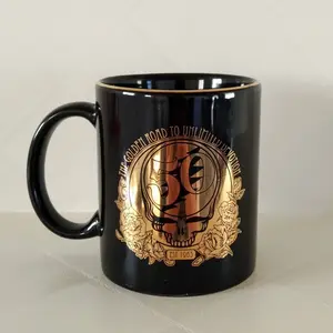 프로모션 도매 Black Coffee 잔 와 금 호 일 Company Logo
