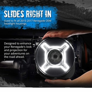 Đèn Pha Ống Kính Bi-xenon Morsun Cho Xe Jeep Renegade 2015-2018 Bộ Lắp Ráp Đèn Pha <span class=keywords><strong>HID</strong></span> Chùm Đôi Với Quầng Trắng - Product Image 3