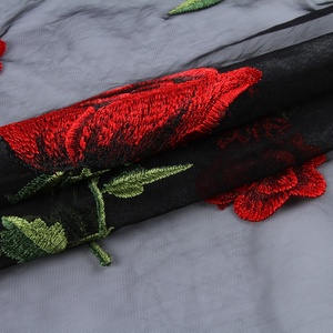 13349 vải tuyn thêu vải phổ biến nhất tăng thiết kế giá rẻ lưới ren lưới với đôi biên giới thêu thời trang <span class=keywords><strong>1</strong></span> bãi - Product Image 4