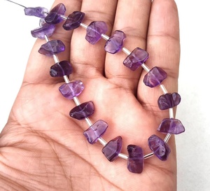 Center Drilled Polished Rough Natural Purple Amethyst Gemstone Top Quality February Birthstone Making Jewelry - Product Image 6
