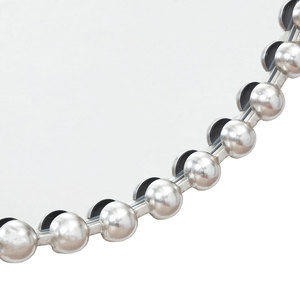 Modern Silver Metal Framed Decorative Round <strong>Mirror</strong> with <strong>Beads</strong> Decor for Wholesale - Product Image 4
