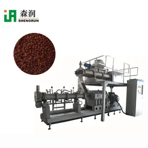 Fish feed processing plant / fish feed making extruder / floating fish feed machine