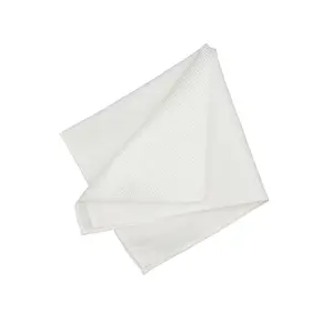 Woven Jacquard Custom Handkerchief Plain Sublimation Pocket Square Polyester Mens White Men 100% Polyester Plain Dyed Adults
