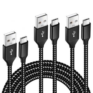 Câble <span class=keywords><strong>USB</strong></span> de Type C 3 pieds/2x6ft en Nylon tressé, chargeur Compatible avec <span class=keywords><strong>Samsung</strong></span> Galaxy S10 S10 + S9 <span class=keywords><strong>S8</strong></span> Pl, lot de 3 pièces - Product Image 1