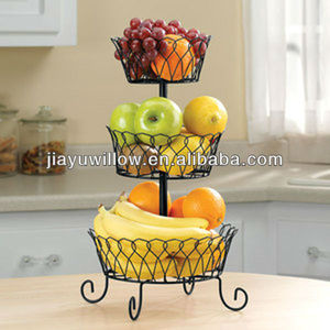 10% de réduction ! Panier à fruits en métal à 3 niveaux, paniers muraux à 3 niveaux, panier suspendu à 3 niveaux - Product Image 4
