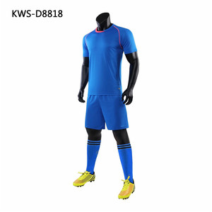 Made in China blue design your own children football soccer jersey custom - Product Image 3