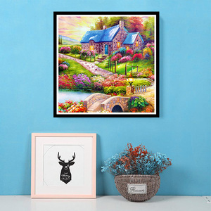 Pittura diamante fai <span class=keywords><strong>da</strong></span> te ab trapano giardino paesaggio casa pittura arte parete tela paesaggio 5d diamante ricamo pittura decorazioni per la casa - Product Image 2