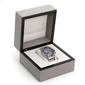 Di lusso grigio freddo DELL'UNITÀ di elaborazione di cuoio della cassa per orologi contenitore di vigilanza di cuoio di trasporto del commercio all'ingrosso su ordinazione - Product Image 1