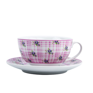 Personalizada a granel barato floral diseño personalizado cappuccino <span class=keywords><strong>vintage</strong></span> taza <span class=keywords><strong>de</strong></span> té y platillo - Product Image 1