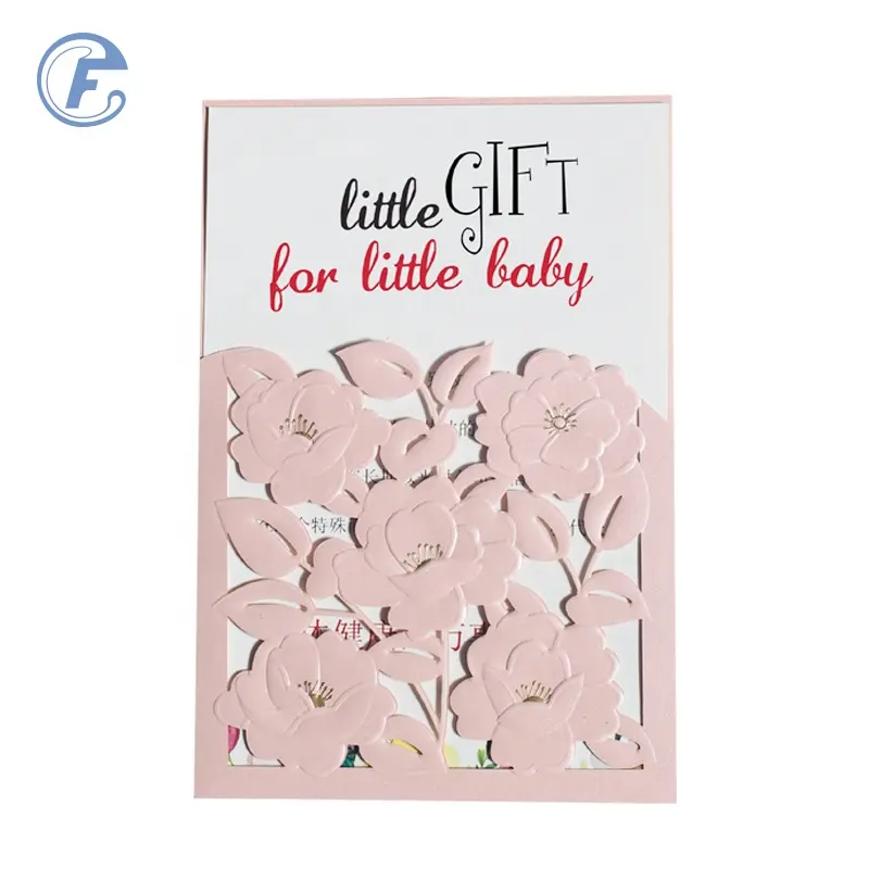Tarjetas personalizadas de tamaño pequeño, tarjetas de felicitación de color de corte láser, regalo de cumpleaños