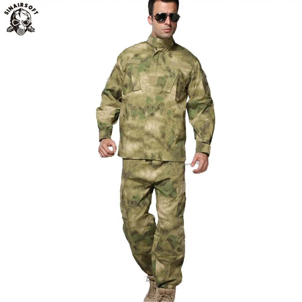 Ordu Askeri taktik kargo pantolon Üniforma Su Geçirmez Kamuflaj Askeri BDU Savaş Üniforma ABD avcılık giysisi Seti