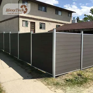 aluminum fence outdoor Suppliers-Rodent proof aluminium wpc fences panel wood plastic composite garden outdoor fence