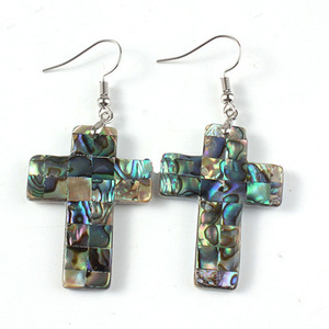 PANKOO Custom Ocean Series 925 Pendientes de gota chapados en rodio de plata esterlina Joyería de moda Concha de abulón de mar natural - Product Image 5