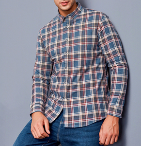 OEM algodón peached de franela de invierno cálido camisas de <span class=keywords><strong>lana</strong></span> pesada dentro - Product Image 5