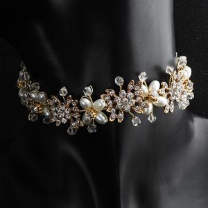 Cerchietto da <span class=keywords><strong>Sposa</strong></span> in Argento, Oro e Oro Rosa con Perle, Elegante Accessorio per <span class=keywords><strong>Capelli</strong></span> con Strass - Product Image 4