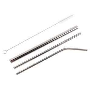 Ensemble de pailles réutilisables en acier inoxydable de qualité alimentaire, pour smoothie, à boire, en métal, <span class=keywords><strong>prix</strong></span> d'usine, 304 - Product Image 3