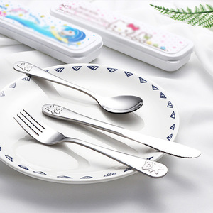 Juego de Cubiertos para Niños con Diseño de Oso, Cuchara, Tenedor y Cuchillo - Product Image 3