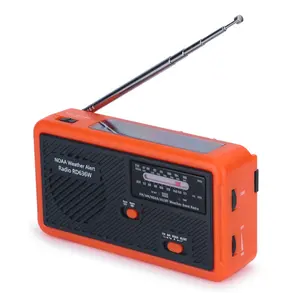 Portable Mini Emergency Surya NOAA FM AM Radio dengan Senter LED untuk Rumah Perjalanan Camping
