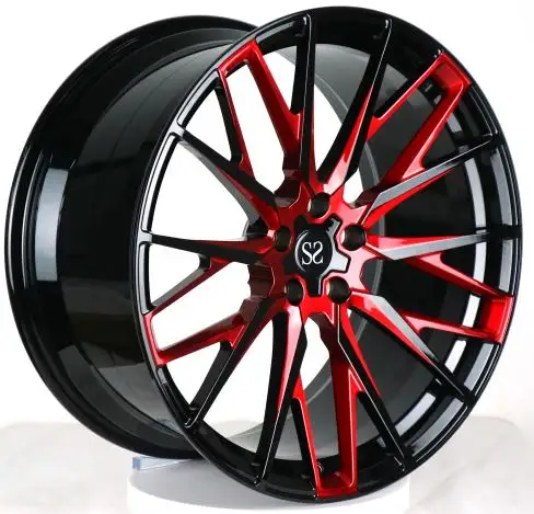 17 "18 19 pouces 5x114.3 rouge et noir deux couleurs alliage voiture sport jantes