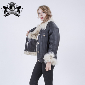 Nuevo diseño de ropa de invierno ruso Real de piel de oveja de piel de visón <span class=keywords><strong>abrigo</strong></span> de piel - Product Image 3