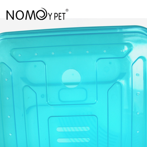 NOMOY PET - Vente flash - Boîte en plastique bleue multifonctionnelle pour <span class=keywords><strong>tortue</strong></span> - Terrarium avec plateforme <span class=keywords><strong>de</strong></span> basking et bol d'alimentation NX-19 - Product Image 4