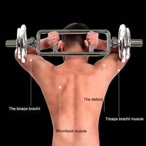 Guli Fitness-Barra de tríceps de 2 pulgadas, 50MM, 34 pulgadas, acero cromado, levantamiento de pesas, mancuerna sólida, tríceps, con collares de resorte - Product Image 6