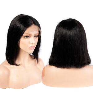 Jaycelie — perruque Bob Lace Front Wig naturelle lisse, cheveux humains, coupe au carré Short Bob, 8 pouces, pour africaines et américaines - Product Image 5