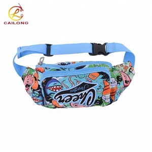 Diseño personalizado de dibujos animados lindo patrón de dos <span class=keywords><strong>riñonera</strong></span>, bolso de la cintura - Product Image 2