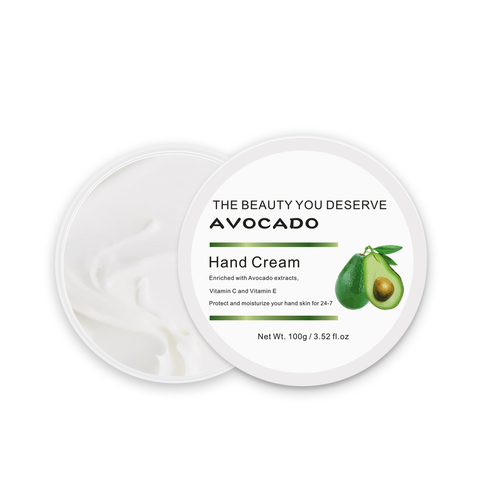 Собственная торговая марка, Заводская поставка, уход за кожей с глицерином, увлажняющий отбеливающий крем для рук с авокадо