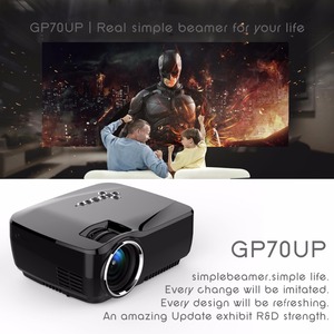 LED Projecteur Android 4.4 Tv box tv Full HD <span class=keywords><strong>DLAN</strong></span> WIFI BT 4.0 Soutien Miracast Airplay EZCast Multilingue Beamer GP70UP - Product Image 6