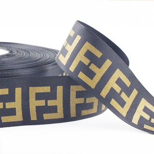 100% poliéster logotipo personalizado 2 pulgadas impresión de la marca tejer grogrén (ligamento tafetán cinta - Product Image 4