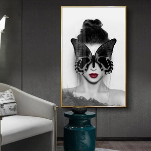 Hotel Casa decoración de perfil de aluminio de la pared, pared arte pintura del 3d de vidrio de impresión pintura mural - Product Image 4